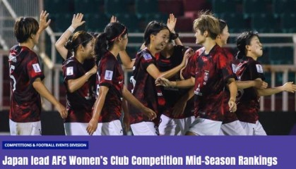 Yabo Sports-亚洲女足赛季中期排名：日本满分第一 中国仅第七